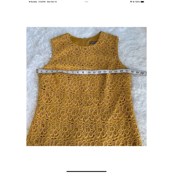 Anne Klein New York Woman’s Size 6 Crocheted Top And Skirt Mustard Yellow VTG - Picture 11 of 12